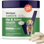 Yumove Hip & Joint Supplement for Dogs with Glucosamine, Hyaluronic Acid, Green Lipped Mussel & Omega 3 Joint Supplement - Regular or Advanced Strength (300 Count, Chewable Tablets)