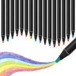 7 Color in 1 Rainbow Colored Pencils, Black Wooden Pencils, Multicolored Art Supplies for Coloring Drawing Sketching, Pre-sharpened 16Pcs