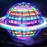 Flying Orb Ball (Blue, 2025 Upgraded) with Dazzling Lights, Magic Hover Spinner, Cool Boomerang Drone, Floating Cosmic Globe, Kids Toys Gifts for 6 7 8 9 10 Year Old Boys Girls