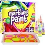 Dan&Darci Marbling Paint Art Kit for Kids - Arts & Crafts Gifts for Girls & Boys Ages 6-12 Years Old - Craft Kits Set - Gift Ideas Activities Toys Age 6 7 8 9 10 Year Olds - Marble Painting Sets