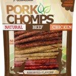 Pork Chomps Dog Chews, 5-inch Munchy Sticks, Assorted Flavors, 50 Count (Pack of 1)