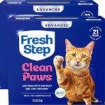 Fresh Step Clean Paws Advanced Multi Cat Clumping Litter with Febreze Freshness, 18.5 lb Each, Pack of 2 (Package May Vary)