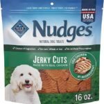 Blue Buffalo Nudges Jerky Bites Dog Treats, Made in the USA with Natural Ingredients, Bite-Sized Pieces, Chicken, 16-oz Bag