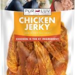 Pur Luv Chicken Jerky Dog Treats, Made with 100% Real Chicken Breast, 16 Ounces, Healthy, Easily Digestible, Long-Lasting, High Protein, Satisfies Dog's Urge to Chew