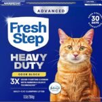 Fresh Step Advanced Heavy Duty Multi Cat Clumping Cat Litter with Febreze Freshness, Low Dust, Odor Control with Ammonia Block Tech, Compatible in Automatic Litter Boxes, 17.5 lb